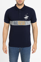 Men’s Black embroided Polo Tee